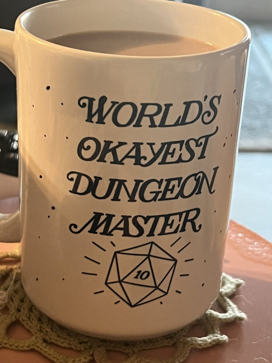DadbodDice's tweet photo. The coffee cup speaks truth #dm #dnd #5e #ttrpg https://t.co/w26tHGyeP1