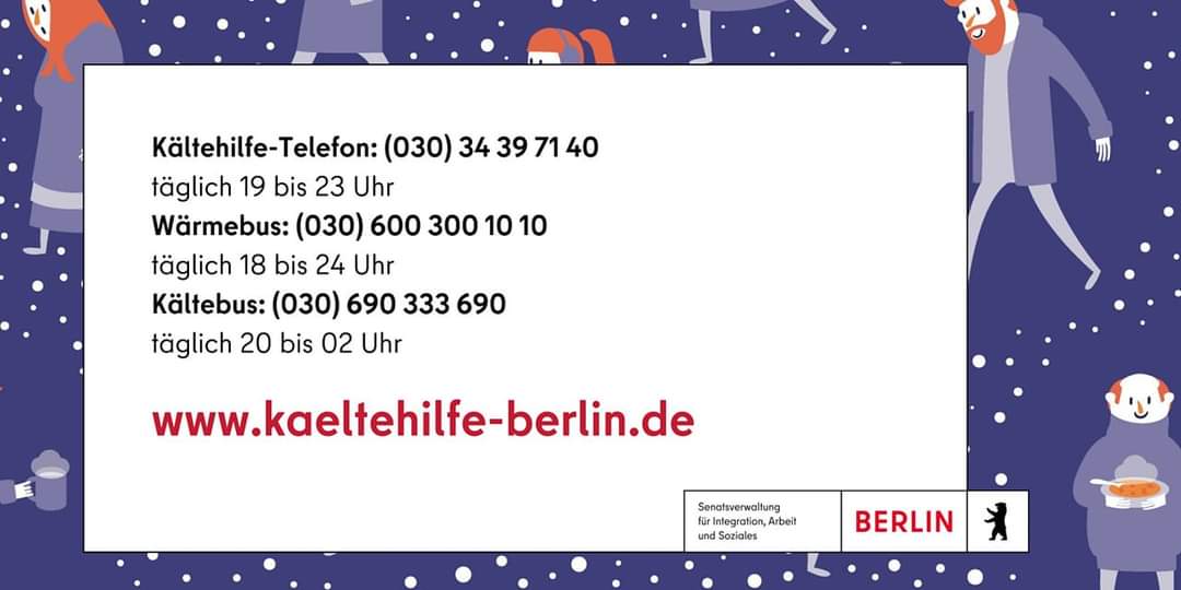 Obdachlose Menschen sind der eisigen #Kälte schutzlos ausgesetzt. Achtet auf die, um ihr Überleben kämpfen. Vermutet ihr, dass einer Person unter der Witterung leidet, sprecht sie an, fragt, ob der #Kältebus für sie gerufen werden soll. Fragt sie was ihnen hilft.
