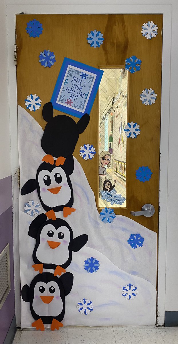 My door is all set for the contest!! There is “snow” place like Art!” 😊@dolphins_center #lovinart @OSD135