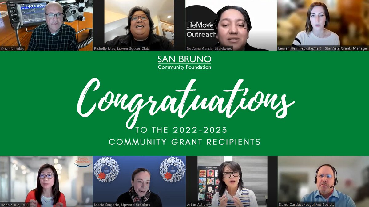 The San Bruno Community Foundation recently awarded $300,000 in Community Grants to 23 amazing programs benefiting the San Bruno community. Read about our 2022-23 Community Grant recipients at sbcf.org/2022-23-commun….