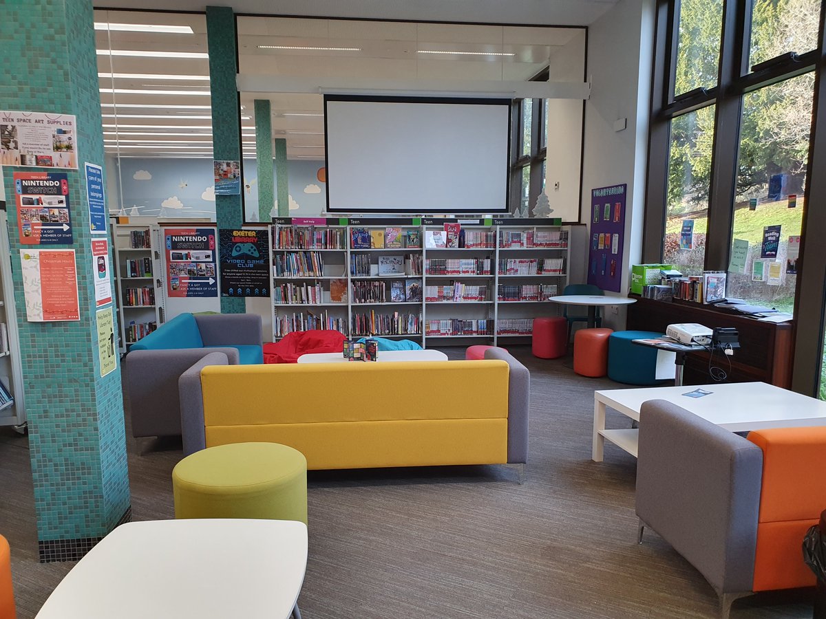 SooLib's tweet image. It was good to have a meeting @ExeterLibrary and have a chance afterwards to explore their new Teen Space. Congratulations to Adam for winning a staff award for the work he put into this.