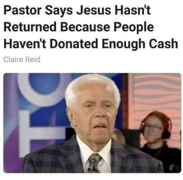 shahzadatehseen's tweet photo. False Teachers, False Pastors. Why doesn't he donate his multi-millions first? #AntiChrist #FalseTeachers #FalsePastors https://t.co/XzCZRmYnyL