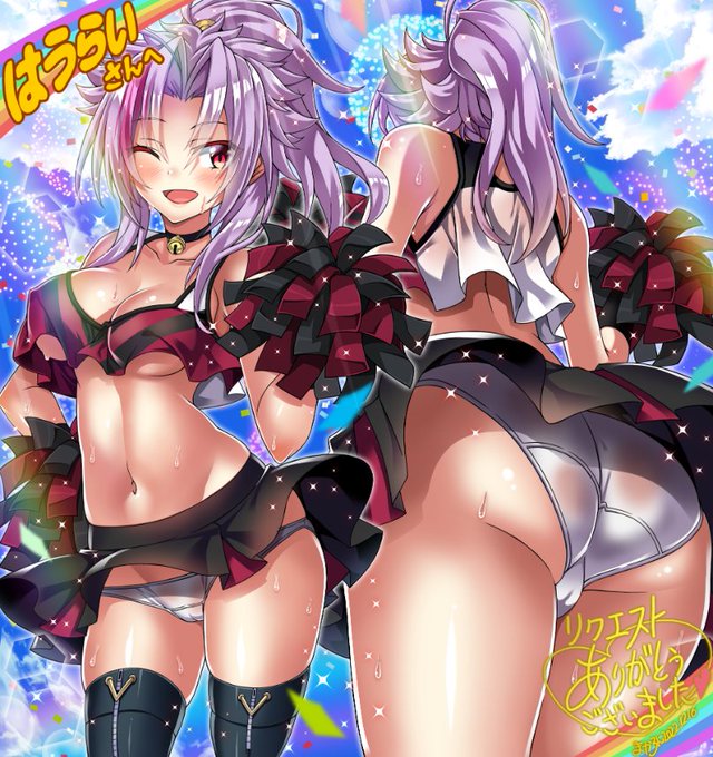 Skebにてご依頼主さまの娘さんチアリーダー描かせて頂きました🥰リクエスト誠に有難うございました! 