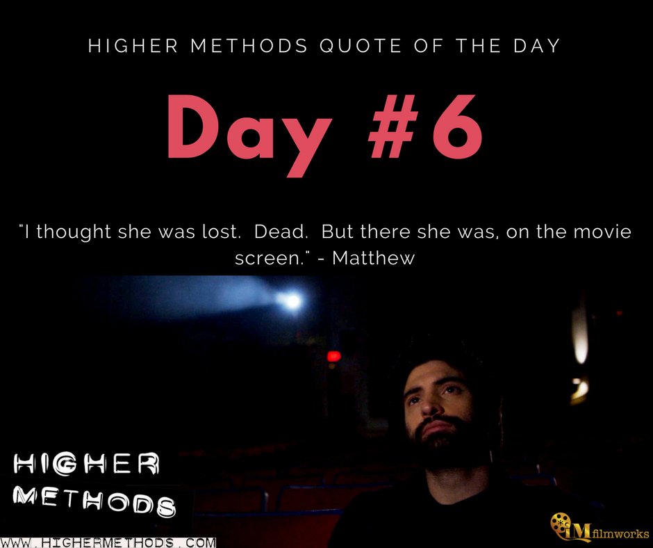 NathanSuher's tweet image. "I thought she was lost. Dead. But there she was. On the movie screen."-Matt

Since there's nothing new to watch in the theater this weekend, take in our new release #HigherMethods at home. Now available worldwide on Vimeo VOD.
vimeo.com/ondemand/highe…  #newrelease #actingcult