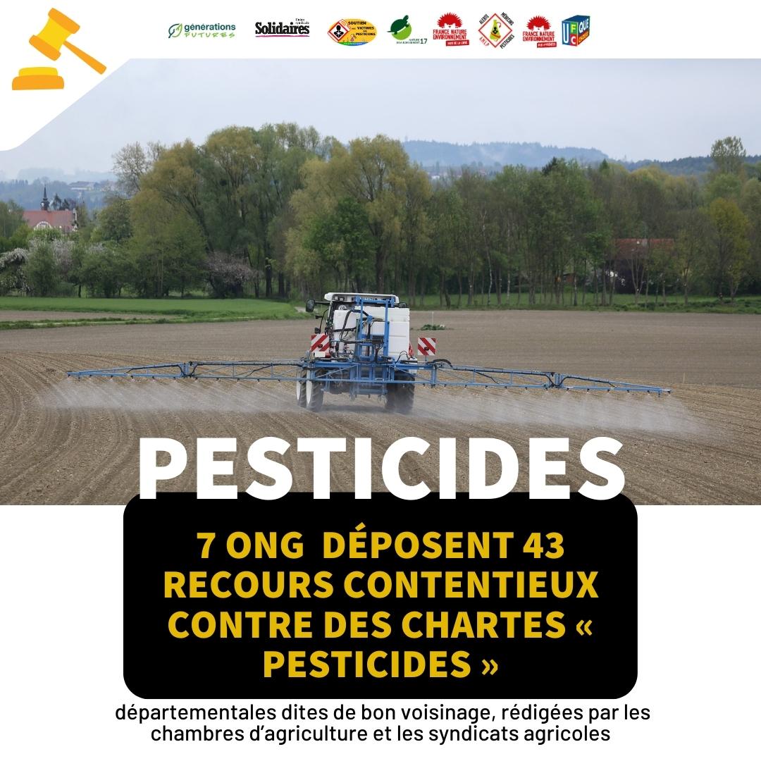 SecretsToxiques's tweet image. ✊ 7 ONG déposent 43 recours contentieux contre des #chartes « #pesticides » départementales dites de bon voisinage, rédigées par les chambres d’agriculture et les syndicats agricoles. @genefutures 
 @FNEasso
 @fne_mp
 @FNEpaysloire
 @AMLPesticides
 @UnionSolidaires @CPesticides