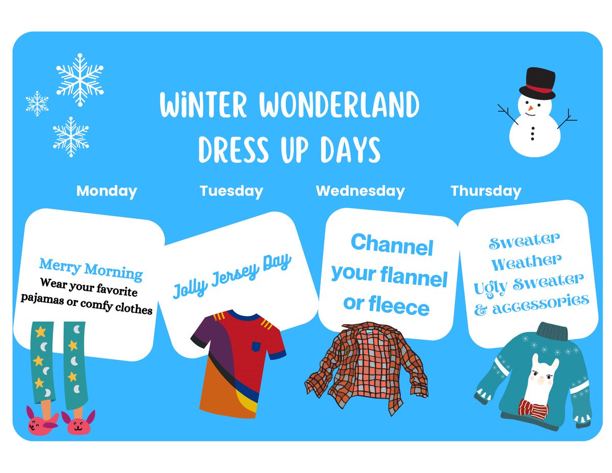 Winter wonderland dress up days for next week! #WeAreMEHS #MAPSready