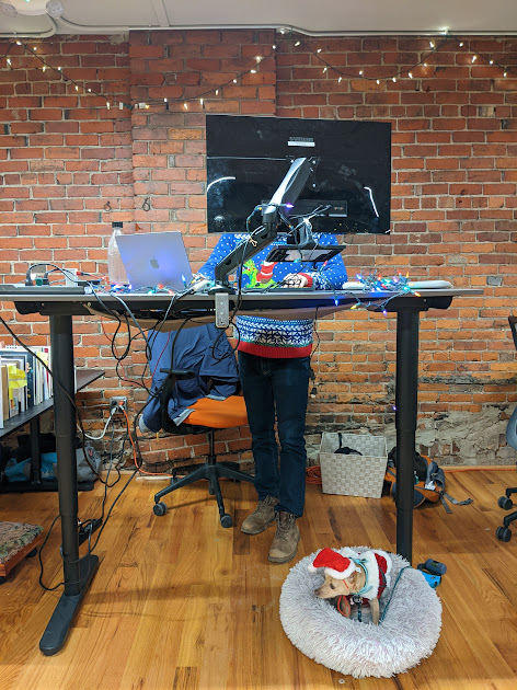 workantile's tweet photo. Today's our first Workantile holiday party since COVID hit!  Some of us are getting into the spirit even during the workday: https://t.co/2XicQpcdz7