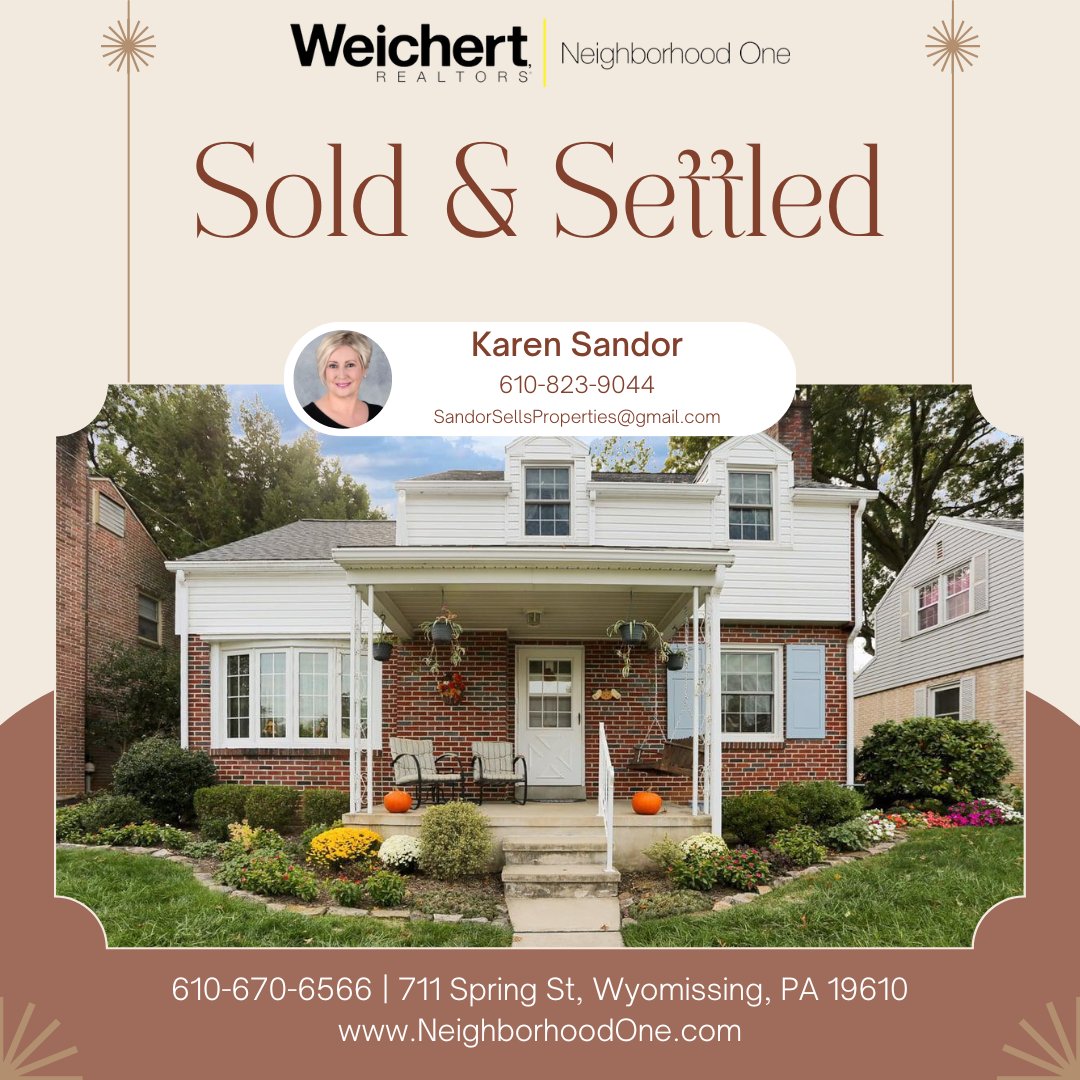NeighborhoodOne's tweet photo. ❄Sold &amp; Settled❄
Congratulations to the sellers and buyers!
#welcometotheneighborhood🏡 

Listing Agent: Karen Sandor
📞 610-823-9044
📧SandorSellsProperties@gmail.com

Weichert, Realtors Neighborhood One
610-670-6566
711 Spring St, Wyomissing, PA 19610
https://t.co/XnZ74wYma1 https://t.co/71Yr7MMmk4