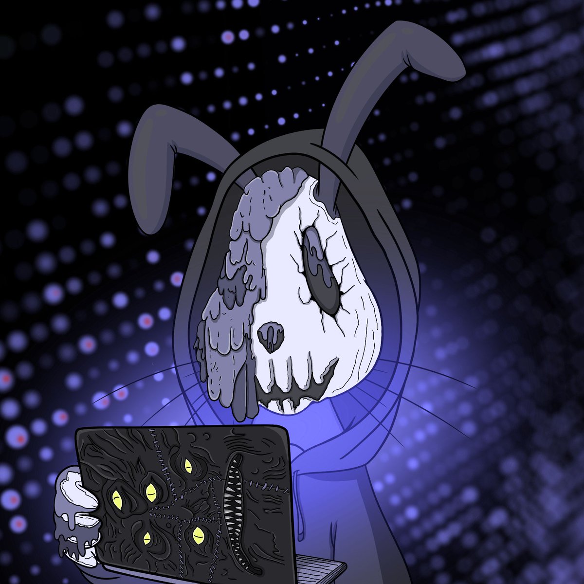 Caution: I'm watching you! 🧪 #MutantBunnies