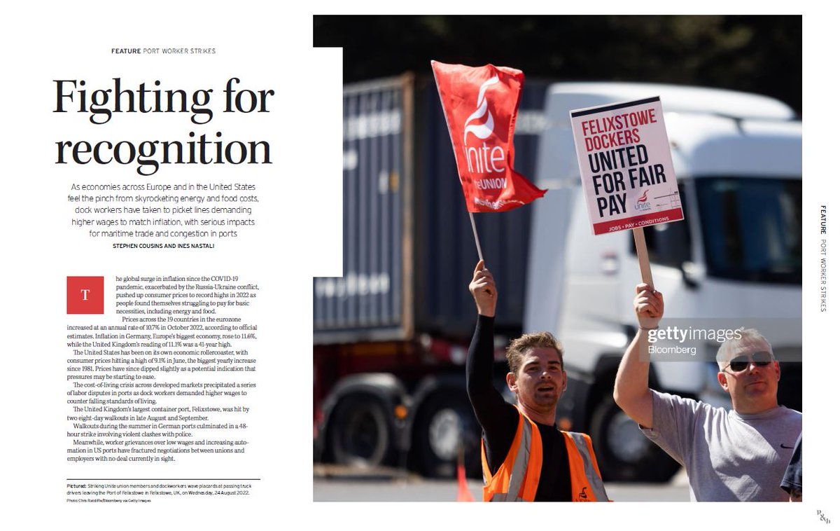 Port worker strikes have kept operations in ports in the UK, Germany, and the US at bay this year. With maritime facing a skills shortage, alienating its workforce is a dangerous path to go on. The Jan/Feb edition looks at this closer