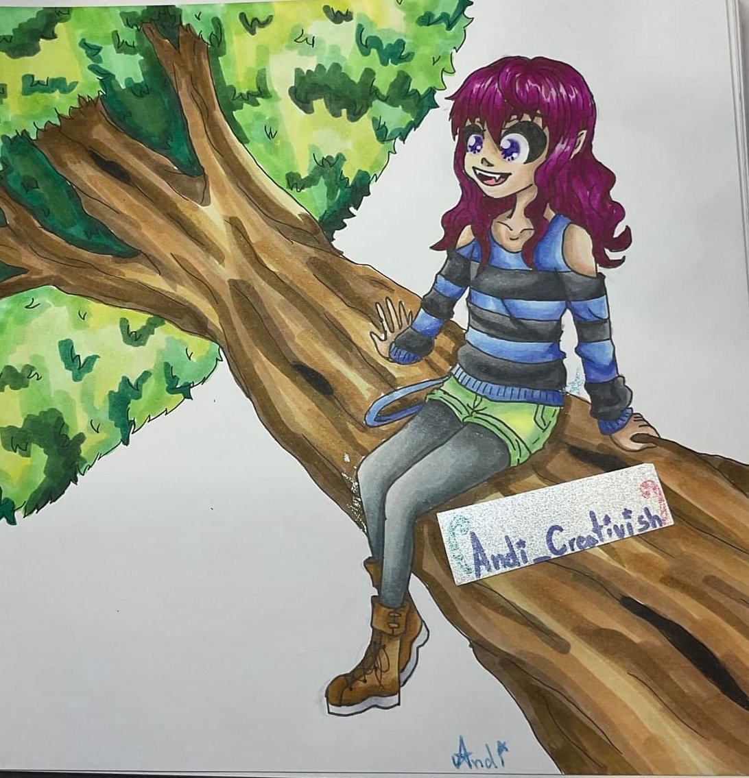 Andi_Creativish's tweet photo. Drew My OC Anieko using Ohuhu Markers for the first time, the Link To The Video is in the previous post of the thumbnail of the video, if anyone is curious https://t.co/Zh2OU6Sm2V
