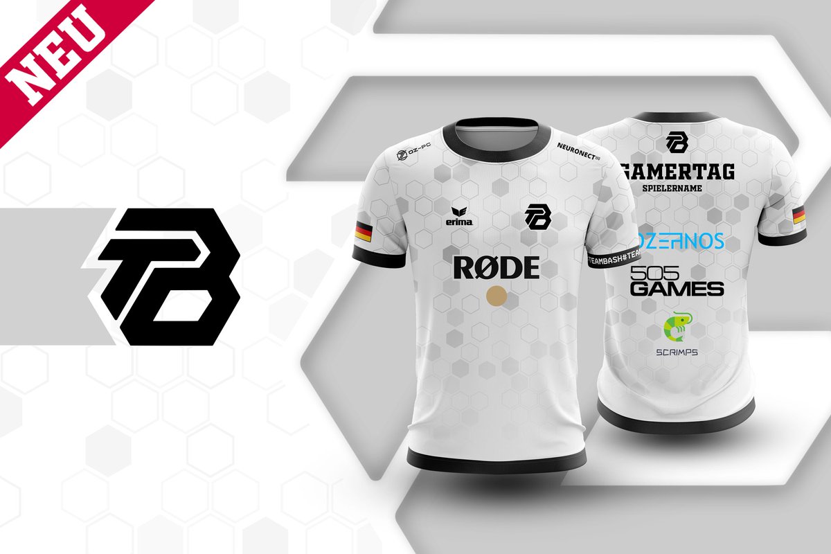 TeamBasH_Gaming's tweet photo. Es ist soweit!
Unser neues Jersey ist draußen!🔥 

Ab jetzt könnt ihr euch euer personalisiertes TeamBasH-Jersey im Shop bestellen! 👏 

Dazu könnt ihr direkt folgenden Link benutzen: 
https://t.co/yJUA7xeG5Y 

Greift zu und lasst andere wissen, dass ihr zu TeamBasH gehört. 🤝 https://t.co/KacMPWevq4
