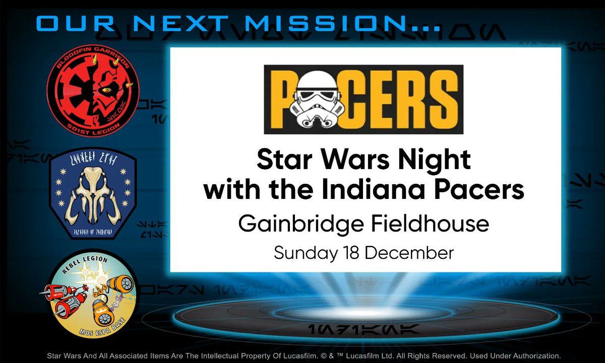 starwarsindiana's tweet image. Some fun events are coming up this weekend! Will we see you at the Carmel Christmas Lights or at Star Wars Night with the @Pacers?