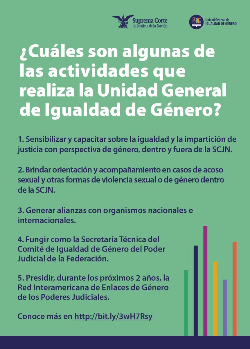 genero_scjn's tweet photo. La Unidad General de Igualdad de Género es el área encargada de transversalizar e institucionalizar la perspectiva de género en la @SCJN. Te invitamos a conocer más sobre sus actividades.

#ElPoderDeLaIgualdad
#IgualdadSCJN https://t.co/P1NSVDXbKv