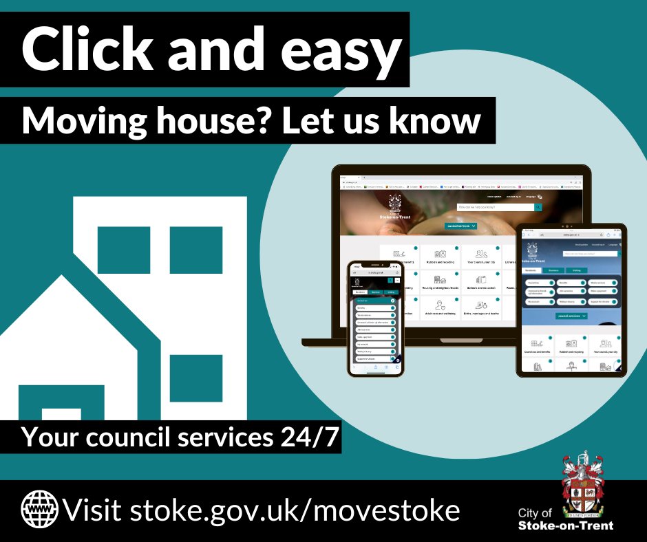 From Monday 19 December you will now only be able to tell us if you have moved house through our website. If you struggle to complete this online or need support please visit your local library where a member of staff will be able to show you how you can access this online.