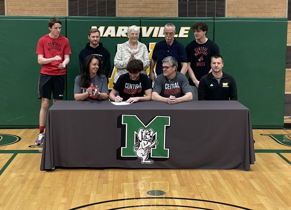 Maryville’s Keaton Stone signed his letter of intent this morning to compete in Track &amp; Field next year for the University of Central Missouri.