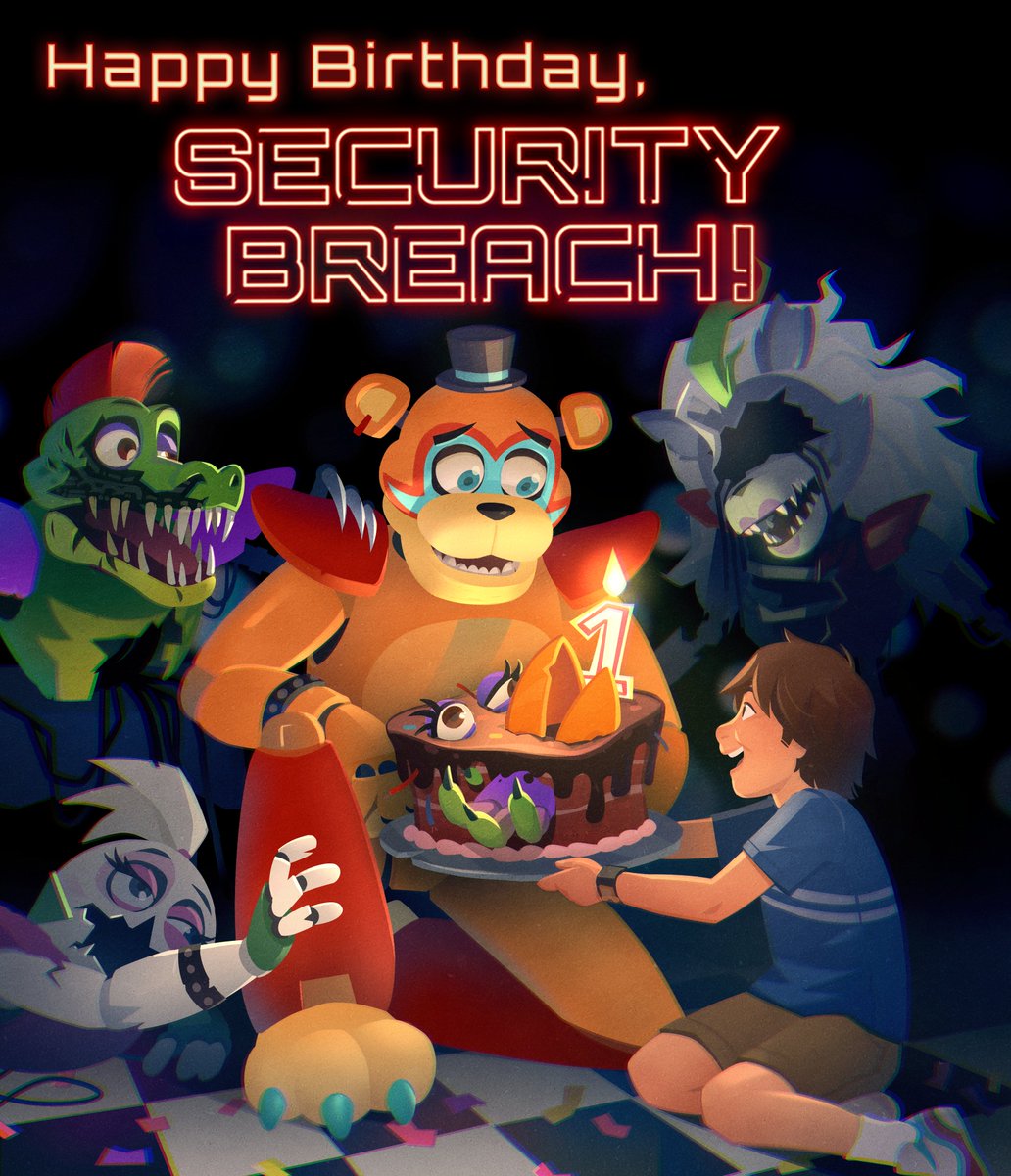 🎂It’s the one-year anniversary of Five Nights at Freddy’s: Security Breach! To thank all of you Superstars, we’re releasing the Original Soundtrack! Let’s Party!!🎵
open.spotify.com/album/5ZGHCnge…