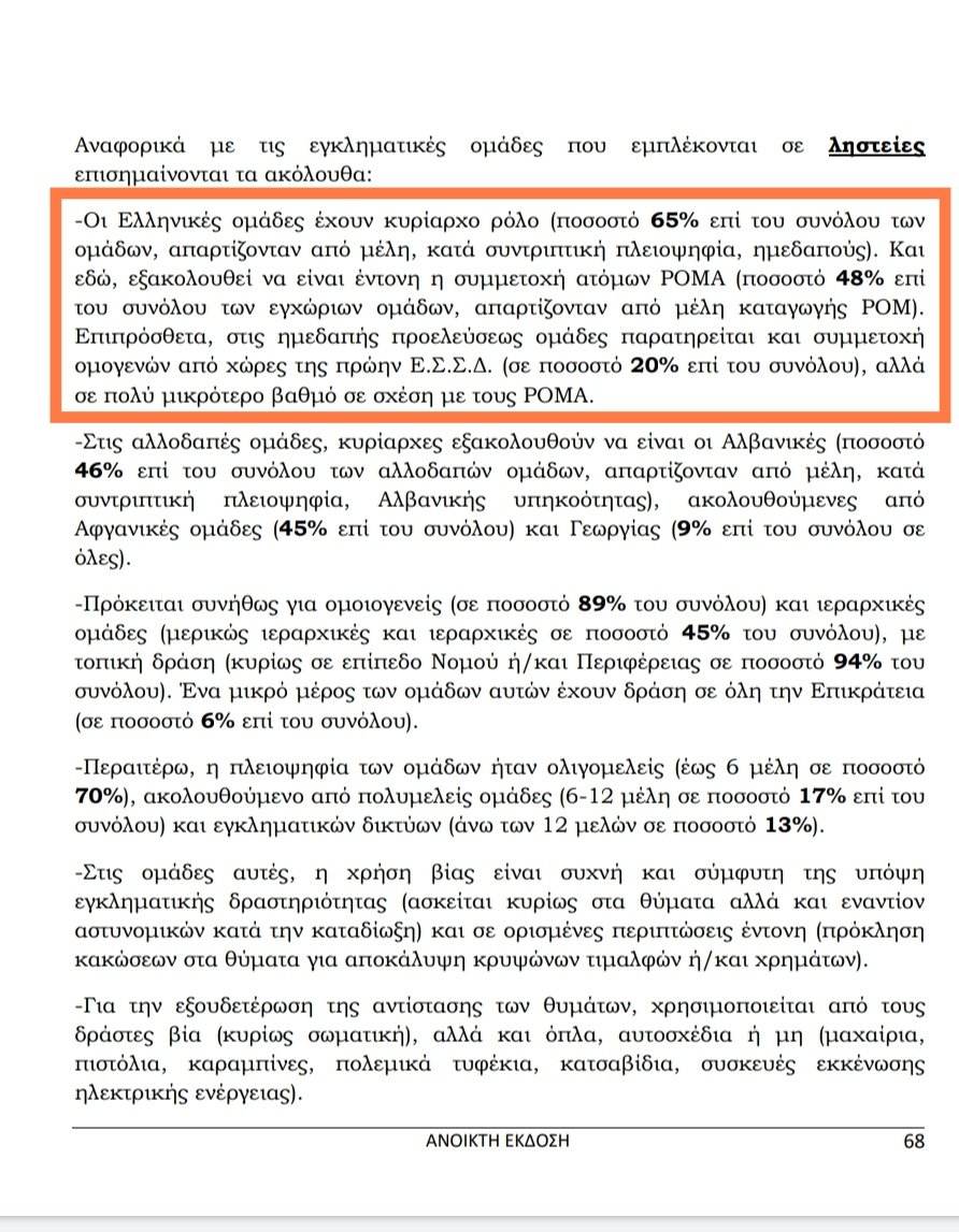 Σε ποιo επίπεδο Θεοδωρικάκου πρέπει να έχεις φτάσει  για να κατεβάσεις έκθεση της ΕΛΑΣ επειδή δεν σου αρέσουν τα στοιχεία για τους Ρομά, πιστεύοντας ίσως ότι δεν πρόλαβε κανείς να την κατεβάσει;
α)Θεοδωρικάκος Κνίτης
β)Θεοδωρικάκος Πασόκος
γ) Θεοδωρικάκος Νεοδημοκράτης;