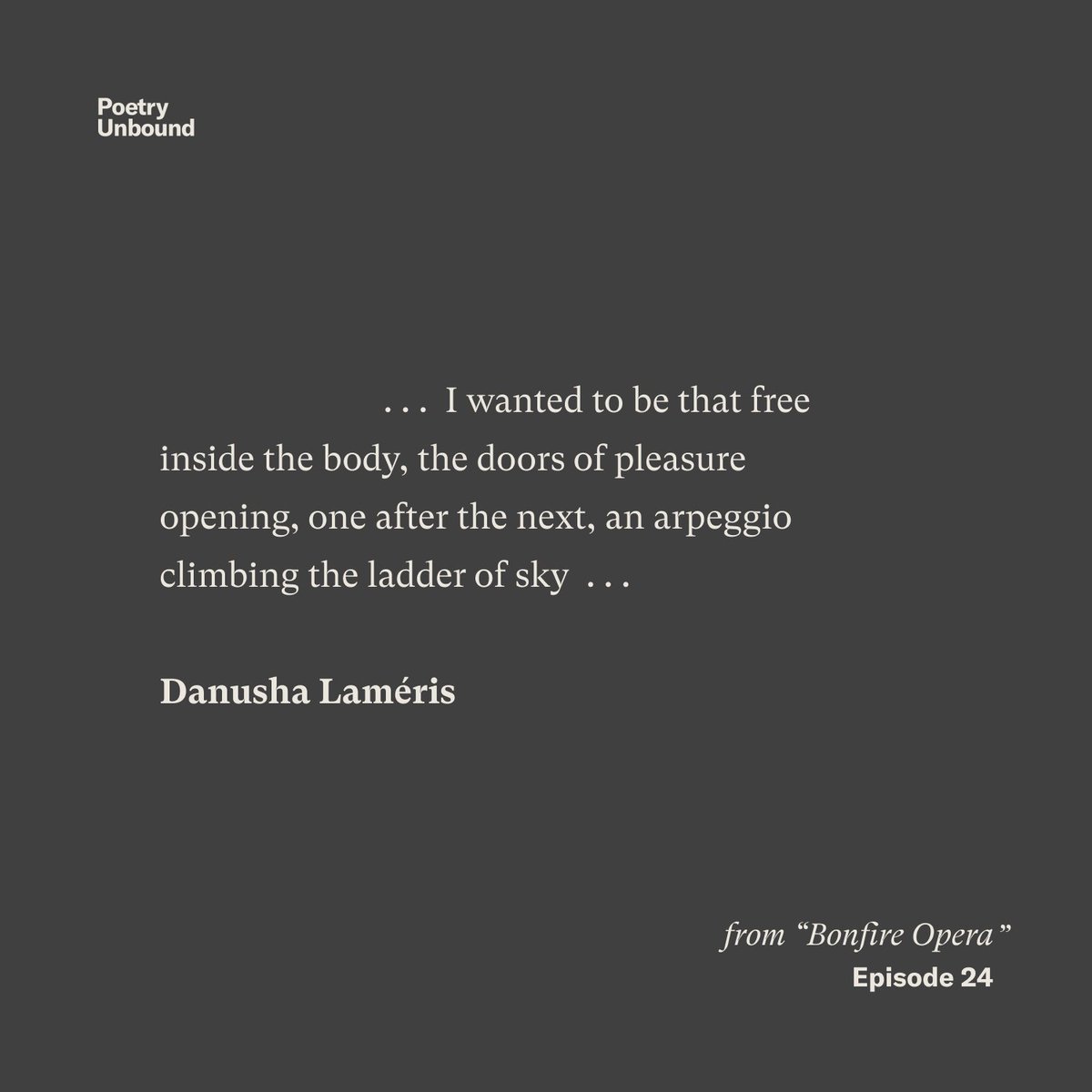 For this season finale of #PoetryUnbound, we offer this poem from @danushalameris. An invitation into the existential limitation of being alive, and into the experiences of beauty and art that enliven us at our limits. 🙏 @upittpress onbeing.org/programs/danus…