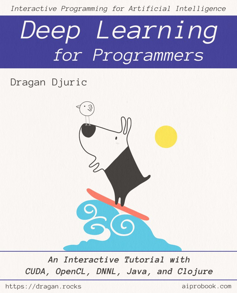 draganrocks's tweet photo. The Deep Learning for Programmers 2nd Ed new release 0.33.0!
Full speed, from scratch, everything explained and shown in code!
This book funds my #opensource #clojure work!
https://t.co/sLXLqgAy8r
#MachineLearning #programming https://t.co/pMuxm2kVVg