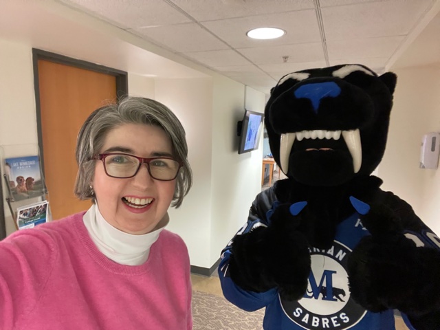Callista Gould (@mannersthatmove) on Twitter photo After several months of working at <a href="/marian_wi/">Marian University</a>, I finally met Sammy the Sabre. I know we're going to be great friends! #sabrestrong, #Wisconsin After several months of working at <a href="/marian_wi/">Marian University</a>, I finally met Sammy the Sabre. I know we're going to be great friends! #sabrestrong, #Wisconsin