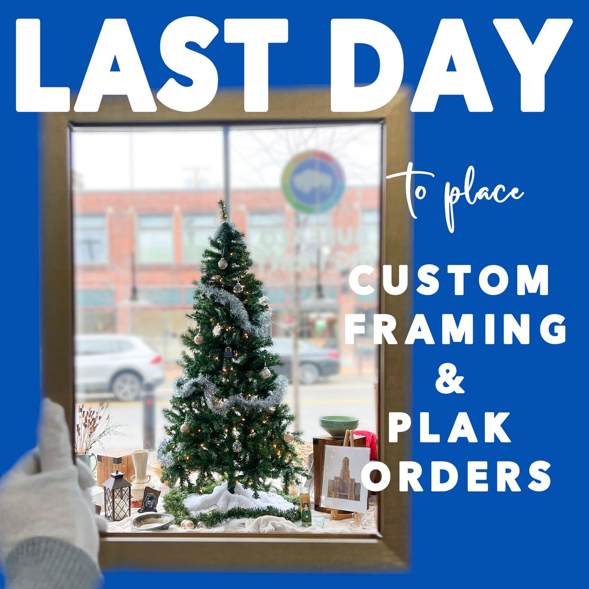 BuffaloBigPrint's tweet photo. Today is the LAST DAY for plaks and fully custom frame orders. Please order by the end of today to assure you'll receive them in time for the holidays!

Please call/text, email or DM for last-minute orders and inquiries! https://t.co/z8xuvLIfSD