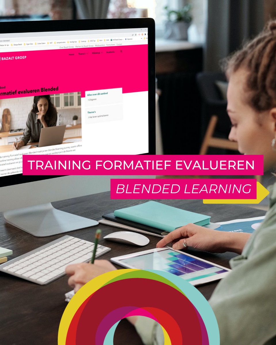 De training Formatief evalueren Blended is een blended learning journey, waarin offline en online trainingen elkaar afwisselen.  Meer informatie en aanmelden: bazaltgroep.nl/dienst/formati…
 
#blendedlearning #training #ontwikkelingen #formatiefevalueren #formatief