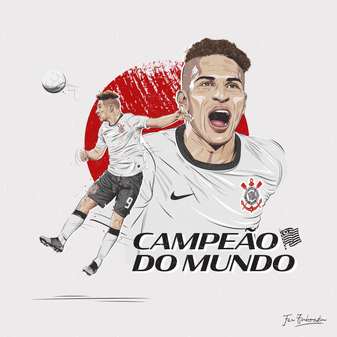 FeriTaboada's tweet photo. Hoy hace 10 años el Corinthians se coronó campeón del mundo con gol de Paolo Guerrero ❤️⚽️
#Corinthians #PaoloGuerrero #FerFootballArtist #FerTaboada https://t.co/61LHZTvXga