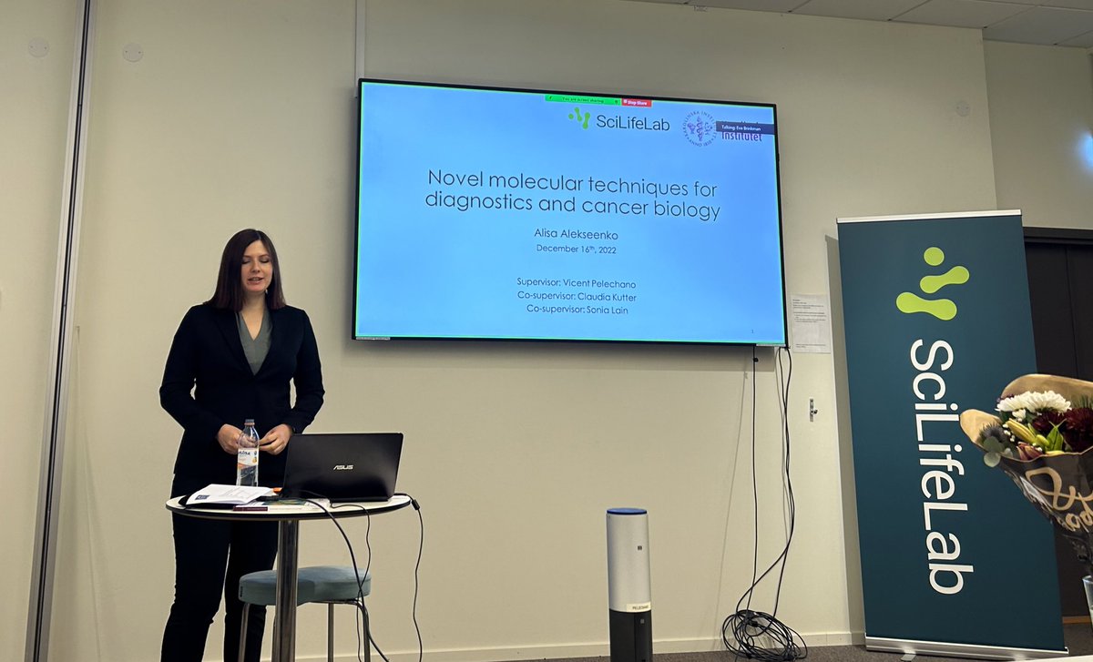 Pelechano lab (@pelechanolab) on Twitter photo Extremely proud of <a href="/AlisaAlekseenko/">Alisa Alekseenko</a> who defended her PhD today 🎉🎉 It has been been a pleasure to work with you all this years. Thanks to <a href="/NCrosetto/">Nicola Crosetto</a> for excellent discussion. To the committee <a href="/_adameur/">Adam Ameur</a> <a href="/rosenquistbrand/">Richard Rosenquist Brandell</a> Andreas Lennartsson and to @simonelsasser as chair. Extremely proud of <a href="/AlisaAlekseenko/">Alisa Alekseenko</a> who defended her PhD today 🎉🎉 It has been been a pleasure to work with you all this years. Thanks to <a href="/NCrosetto/">Nicola Crosetto</a> for excellent discussion. To the committee <a href="/_adameur/">Adam Ameur</a> <a href="/rosenquistbrand/">Richard Rosenquist Brandell</a> Andreas Lennartsson and to @simonelsasser as chair.