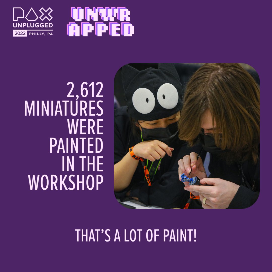 pax's tweet photo. Can't believe it's been 12 days since the biggest #PAXUnplugged ever.🤩 While we're counting things... we thought you'd like to unwrap some of the stats from the show! Thanks for playing and see you next time~ https://t.co/2lnFHj5MMh