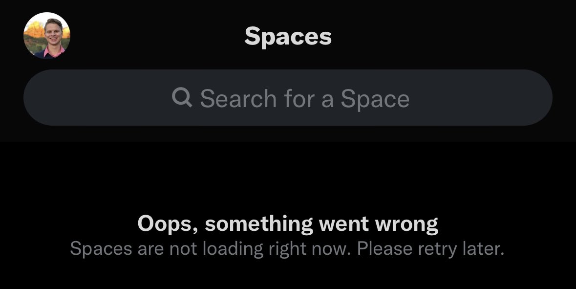 kylekwiedacz's tweet photo. Not having the option to use Spaces suddenly makes me wanna check it out, but maybe Clubhouse now has an opportunity to make a comeback? https://t.co/ss2S0jArz7