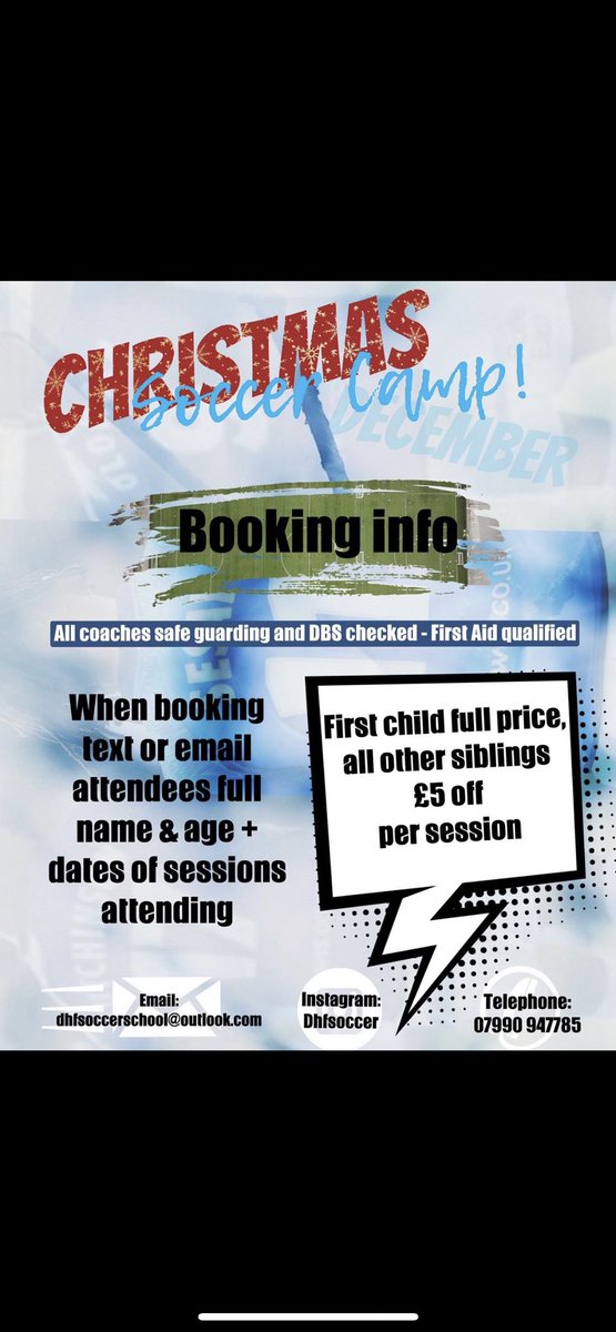 dhfsoccerschool's tweet photo. Coaching, fun games, penalty shootouts and so much more for players of all abilities… all led by professional footballers!? Look no further and get in contact with us🙌🏽 don’t miss out and book now!! https://t.co/vaijFSRvUu