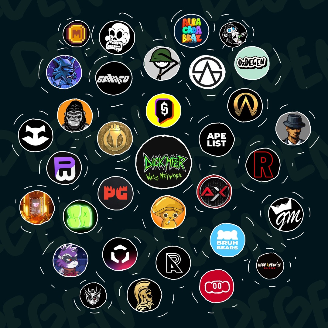 DickmferWTF's tweet photo. Network is everything! 🗣️ 🫂 We want say thank you to all the communities that have participated in collab with us! WE LOVE YOU ♥️ RT+ Like + Free Mint DEGEN REVOLUTION. 

*They are all collabs, not partnerships. 🫶 https://t.co/pw5QcV0eMU