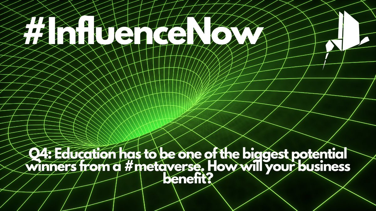 djwing_wing's tweet photo. Q4: Education has to be one of the biggest potential winners from a #metaverse. How will your business benefit? #InfluenceNow https://t.co/V6aPrXMHgQ