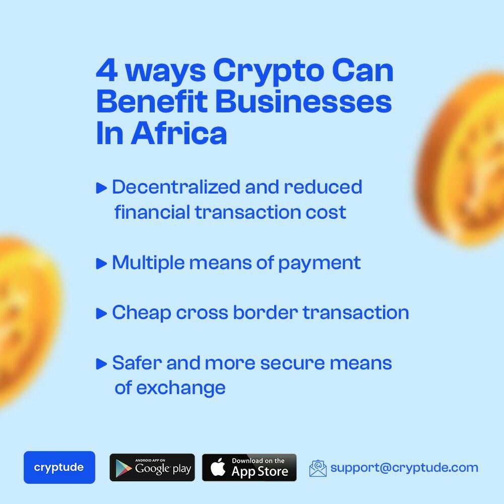thecryptude's tweet photo. As a business owner, here are 4 ways crypto can be of great benefit to your business https://t.co/iKiXft6jh1