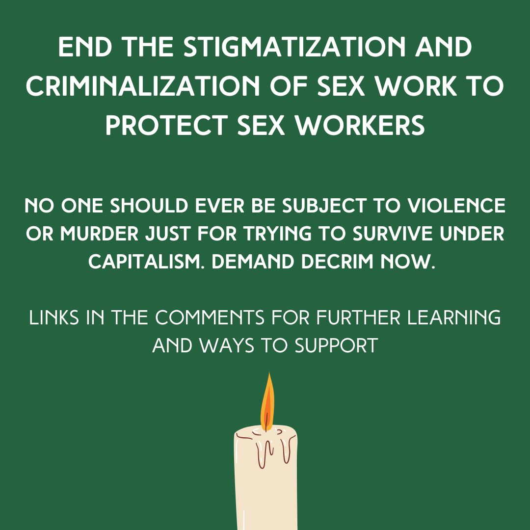 PaceSociety's tweet photo. Violence against sex workers must end. Sex work is work and sex workers deserve full rights to safety and an end to the stigma and criminalization that endanger their lives. Keep fighting for #fulldecriminalization. Link in the comments for more learning and action. #IDEVASW2022 https://t.co/fl3d173l5K