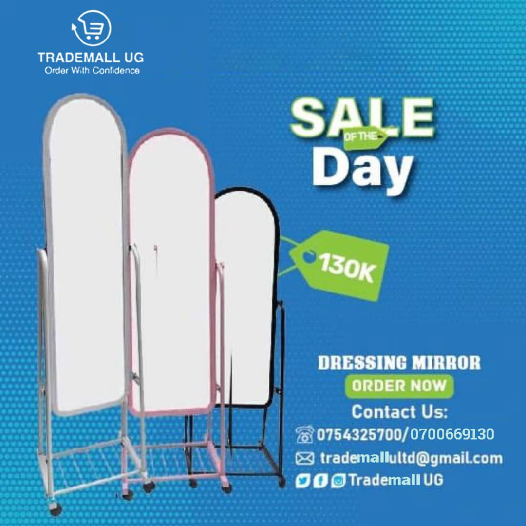 trademallug's tweet photo. Dressing mirrors 🪞 available in stock @trademall_ug  we deliver to your door steps cash on delivery 📦  #christmas #sale #delivery https://t.co/qKsE3SlC87