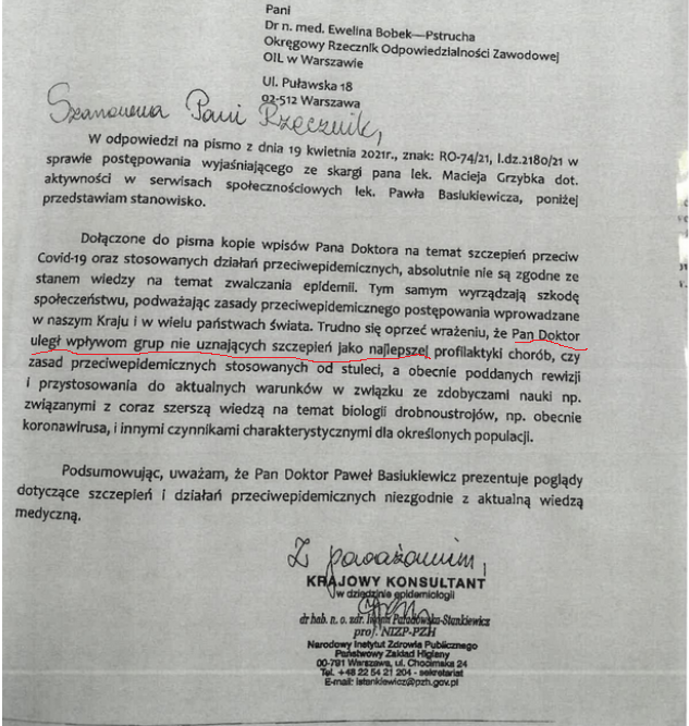 PrimulaClinic's tweet photo. "Pan Doktor uległ wpływom grup nie uznających szczepień (...)".

Nie pisałbym o tym w kółko, gdyby nie rok wyrwany z życiorysu na prawnym boksowaniu się z efektami tej opinii.

@NIZP_PZH czy u Państwa to norma w opiniowaniu ? https://t.co/RFir7vFBSa