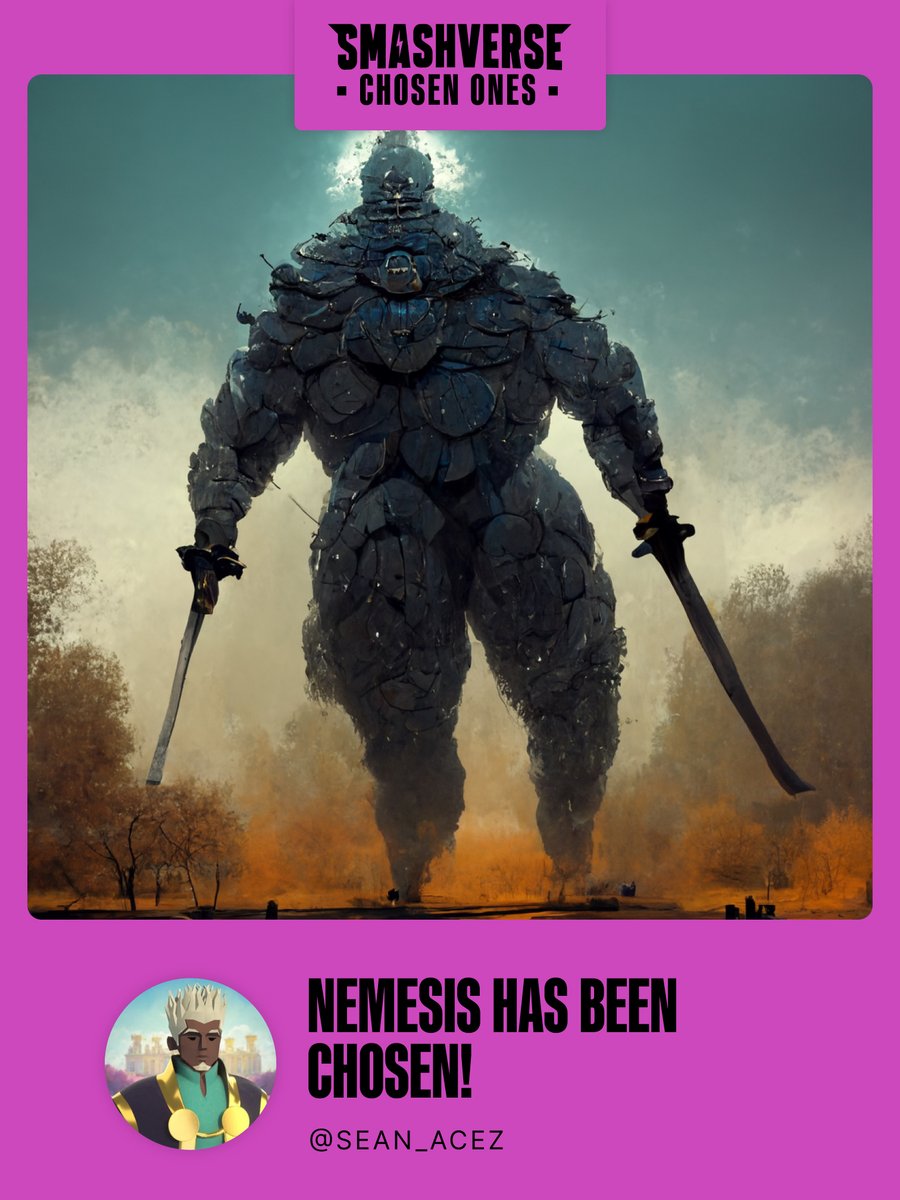 EnterSmashverse's tweet photo. A new warrior has been chosen.

Congratulations @sean_acez

Soon, the ultimate power within @Smashverse_XYZ will be yours https://t.co/IbdePgotiA
