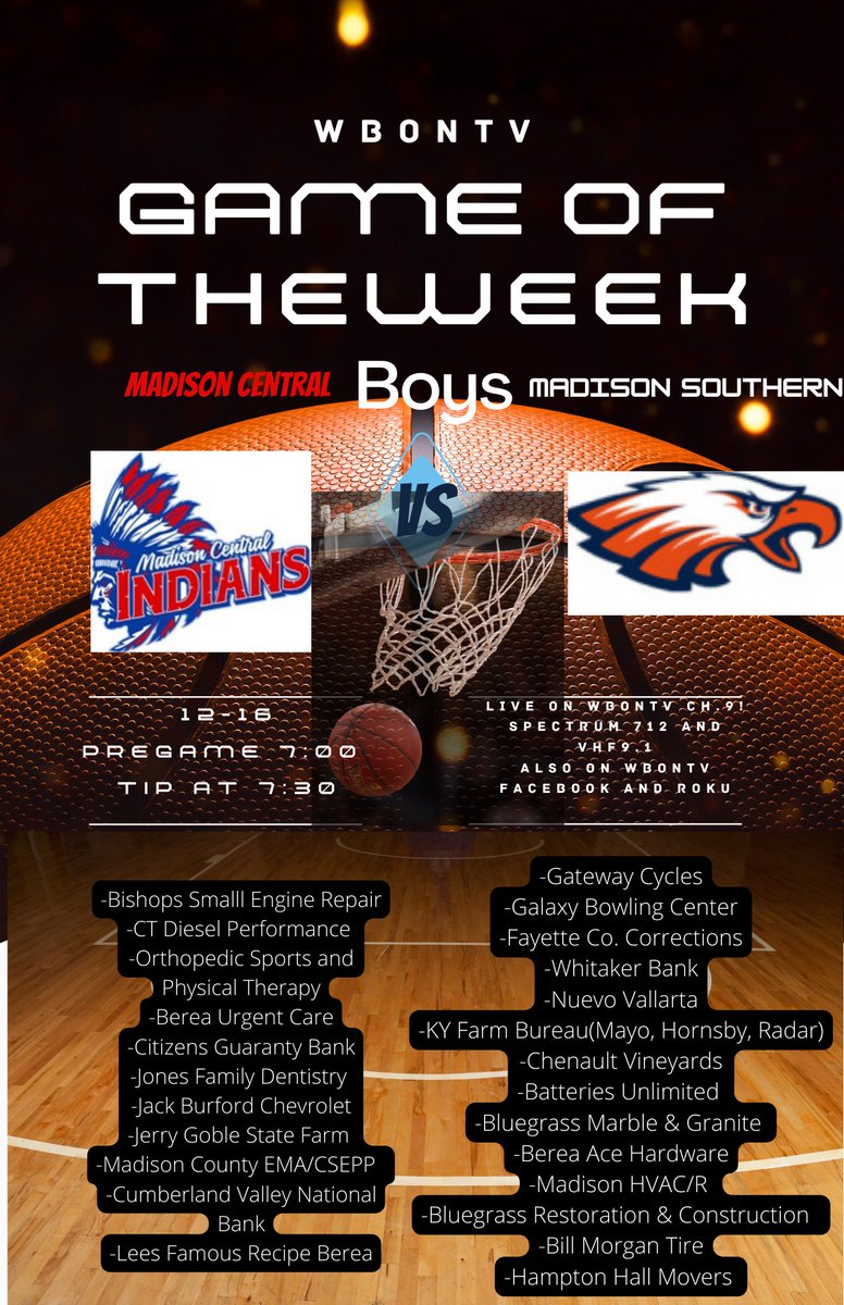 Michael Watkins (@wbsportsguy) on Twitter photo Im back! At least I hope. Thought I was back last night…but we’ve got another big game tonight. <a href="/MCHS_Hoops/">Madison Central Basketball</a> welcomes in <a href="/MadSouth_Bball/">Madison Southern Basketball</a> for what is always one of the best games of the year. Get there to cheer on your favorite team! But if you can’t watch live here! Im back! At least I hope. Thought I was back last night…but we’ve got another big game tonight. <a href="/MCHS_Hoops/">Madison Central Basketball</a> welcomes in <a href="/MadSouth_Bball/">Madison Southern Basketball</a> for what is always one of the best games of the year. Get there to cheer on your favorite team! But if you can’t watch live here!