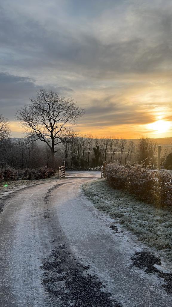 While the frozen drive is a bit of a pain the cold morning views are stunning.