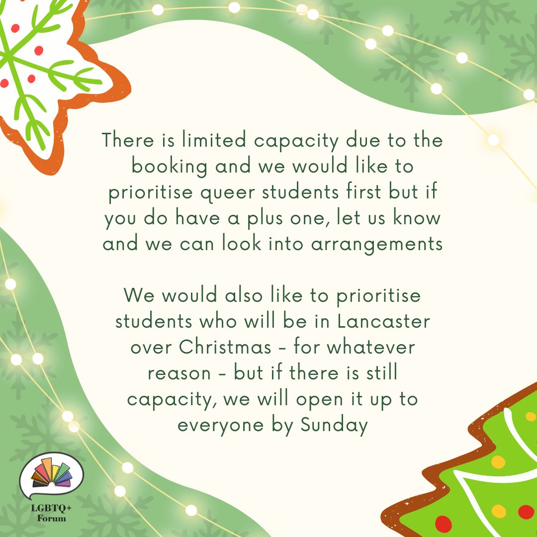 We're holding a small queer Christmas dinner event next week. If you are interested, let us know!