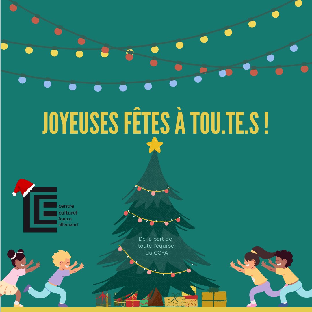 Nous vous remercions pour cette belle année 2022🤩
👉 Le CCFA fermera ses portes pour les vacances à partir du samedi 17 décembre, mais nous vous retrouverons dès le mardi 3 janvier pour une année 2023 pleine de projets et d’événements !
Joyeuses fêtes à tou.te.s🎉🎅🏼