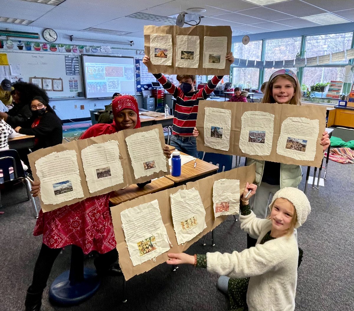 Our CKLA unit finished with a publishing party of our Codex Projects! These research projects on Mesoamerican civilizations were made to resemble some of the ancient documents we learned about. Students worked hard to create amazing final products! <a target='_blank' href='http://twitter.com/CampbellAPS'>@CampbellAPS</a> <a target='_blank' href='http://twitter.com/APSLiteracy'>@APSLiteracy</a> <a target='_blank' href='https://t.co/XJybuTZ9wS'>https://t.co/XJybuTZ9wS</a>