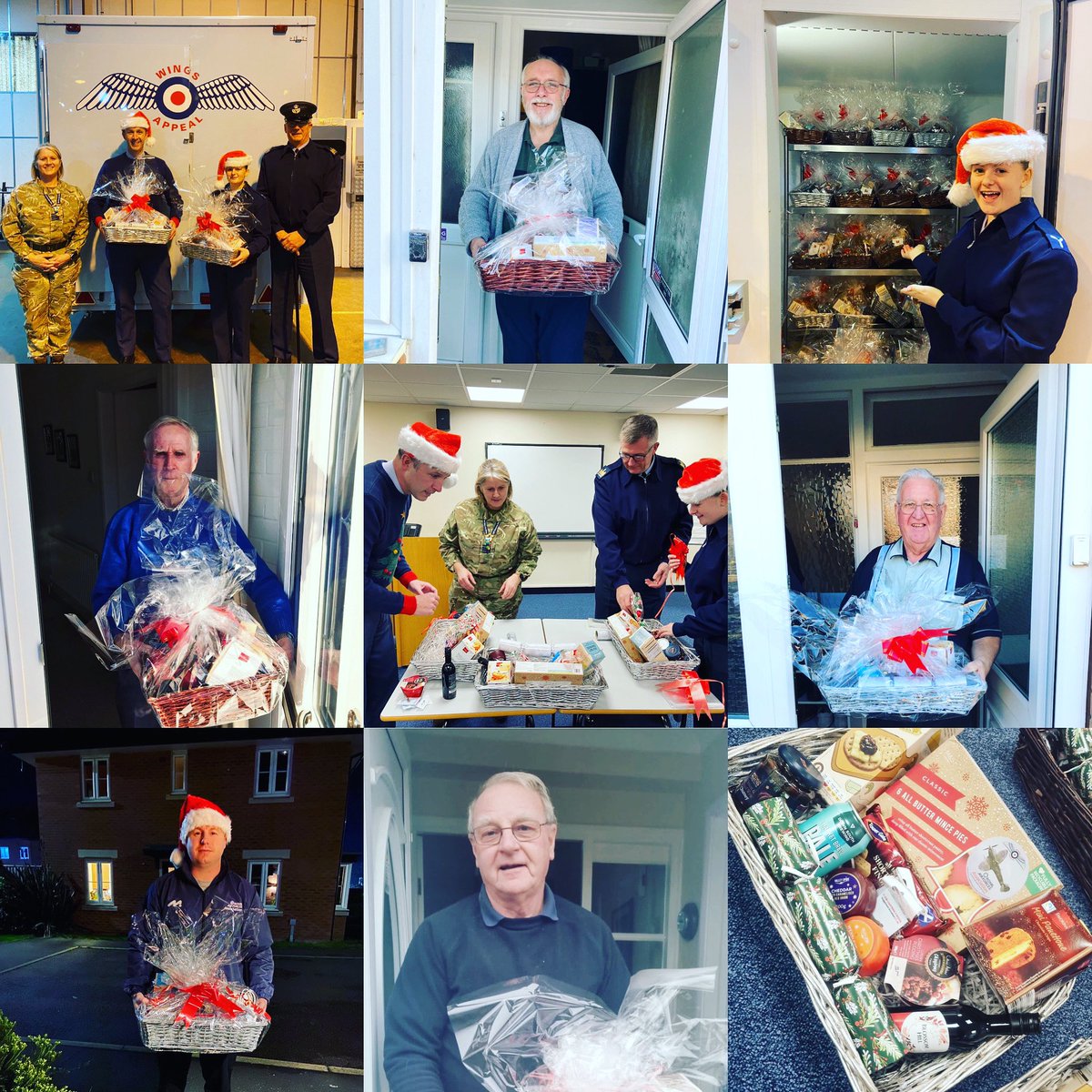 reece_holt's tweet photo. That’s an Xmas Wrap! Ex RAF Veterans Xmas Hamper drop complete! #RAFA #Veterans #community #proud @RAFAssociation @RAF_Logistics #3MCS @RAFA_Wittering https://t.co/TZxC5Uv9Un