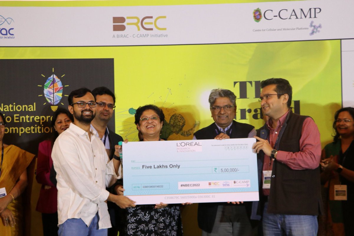 KoshKey (@kosh_key) on Twitter photo We are super excited to announce that <a href="/kosh_key/">KoshKey</a> has won <a href="/lorealindia/">L'Oréal India</a> Cash prize in the domain of Most Innovative in LifeSciences at #NBEC2022 Grand Finale! 🎉
<a href="/Jamora_lab/">Skin homeostasis & inflammation lab</a>
<a href="/BIRAC_2012/">DBT-BIRAC</a>
@CCAMP_Bangalore
<a href="/DBT_inStem/">iBRIC-inStem</a> We are super excited to announce that <a href="/kosh_key/">KoshKey</a> has won <a href="/lorealindia/">L'Oréal India</a> Cash prize in the domain of Most Innovative in LifeSciences at #NBEC2022 Grand Finale! 🎉
<a href="/Jamora_lab/">Skin homeostasis & inflammation lab</a>
<a href="/BIRAC_2012/">DBT-BIRAC</a>
@CCAMP_Bangalore
<a href="/DBT_inStem/">iBRIC-inStem</a>