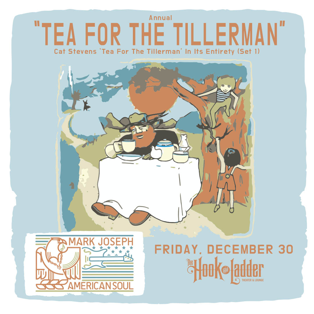 TheHookMpls's tweet photo. Mark Joseph's Annual 'Tea For The Tillerman' Concert is Friday, December 30 at @TheHookMPLS
--
RESERVED SEATS (limited) ->> https://t.co/h3j1r5rYXj
--
@markjosephmusic & American Soul will perform #CatStevens album #TeaForTheTillerman 1st set, 2nd set of originals & juicy covers! https://t.co/l14owDLCrJ