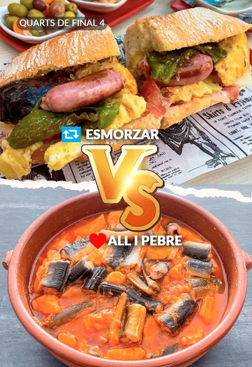 jajajers's tweet photo. Qui guanya?
🔄 ESMORZARET
♥️ ALL I PEBRE
#GastroCHEmpionsjajajers https://t.co/O7IPk2T2TY