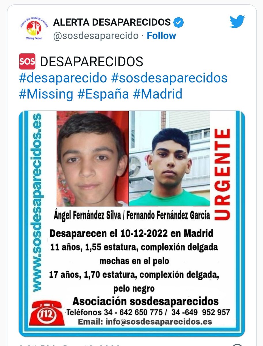 Por favor compartid. Han desaparecido en la calle General Ricardos en Carabanchel, Madrid

🙏🏼🙏🏼🙏🏼