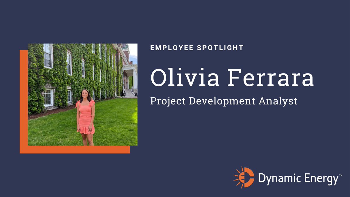 dynamicenergyus's tweet photo. Olivia is beginning her career with Dynamic Energy as an analyst supporting our Development Team. Olivia graduated from @holy_cross in May 2022. In her free time, Olivia enjoys playing sports, reading, and attending Boston sporting events. Welcome Olivia! #FridayFeature https://t.co/PfzdW3b5Sy